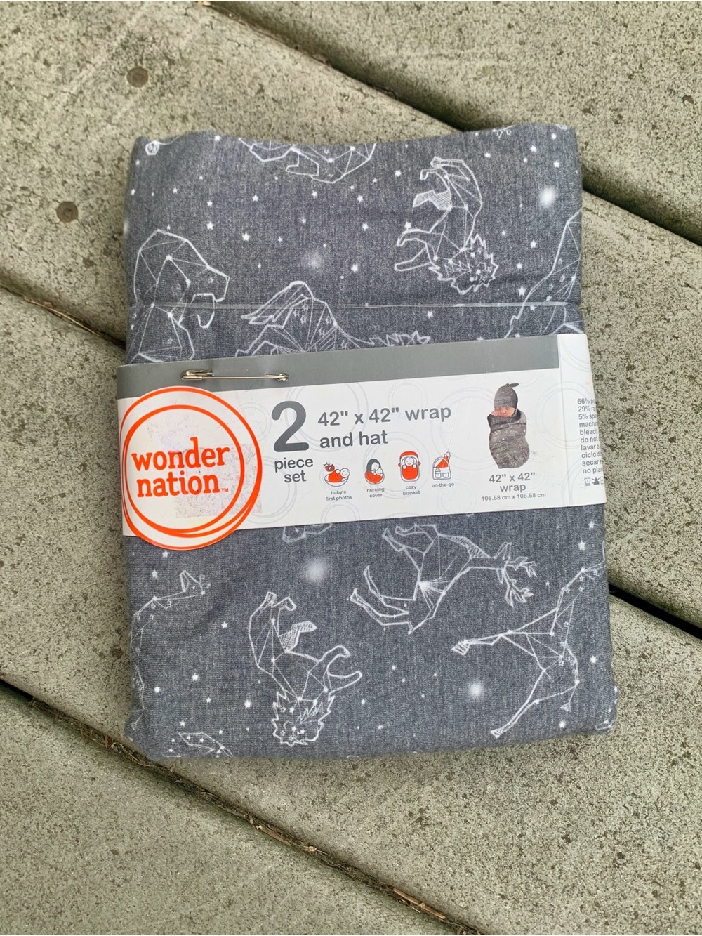 NWT Baby Swaddle Wrap & Hat Set | Sleep Sack, Car seat Cover,